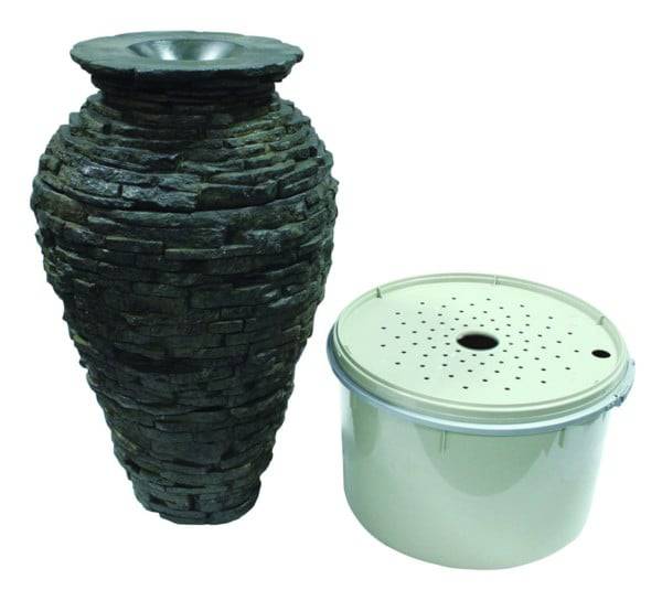 Aquascape Small Stacked Slate Urn Fountain Kit 