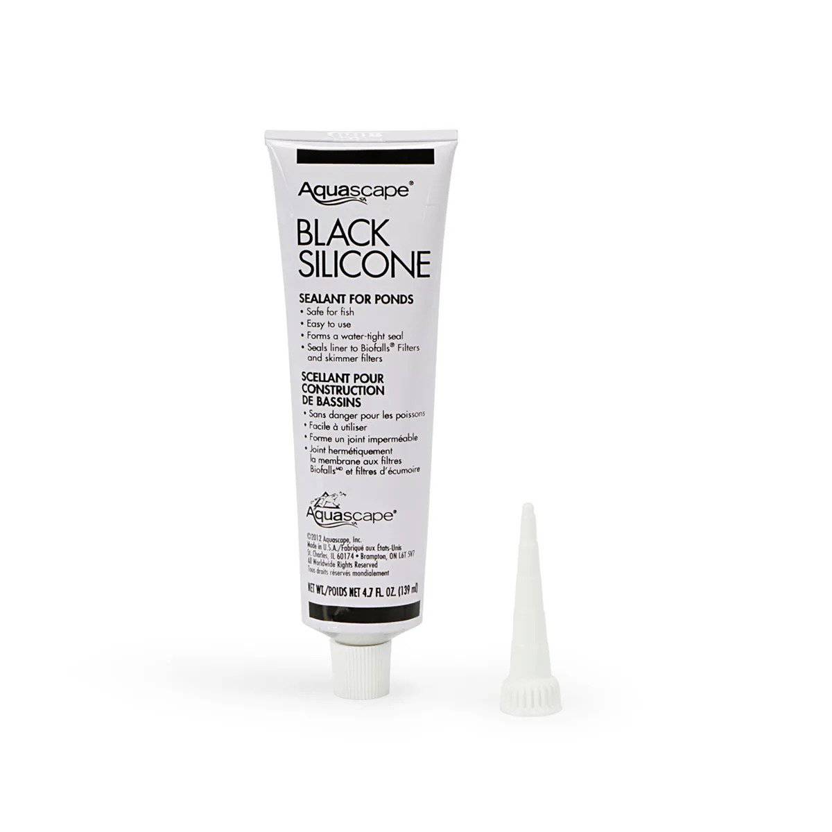 Aquascape Black Silicone Sealant - 4.7 oz Tube - Ponds Online
