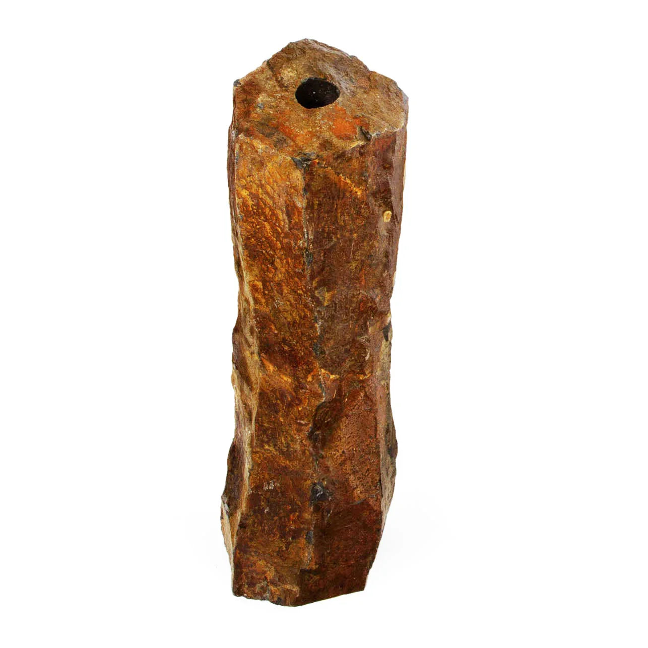 Atlantic Water Gardens 18-inch natural basalt column, decorative feature with textured stone surface for outdoor water garden displays.