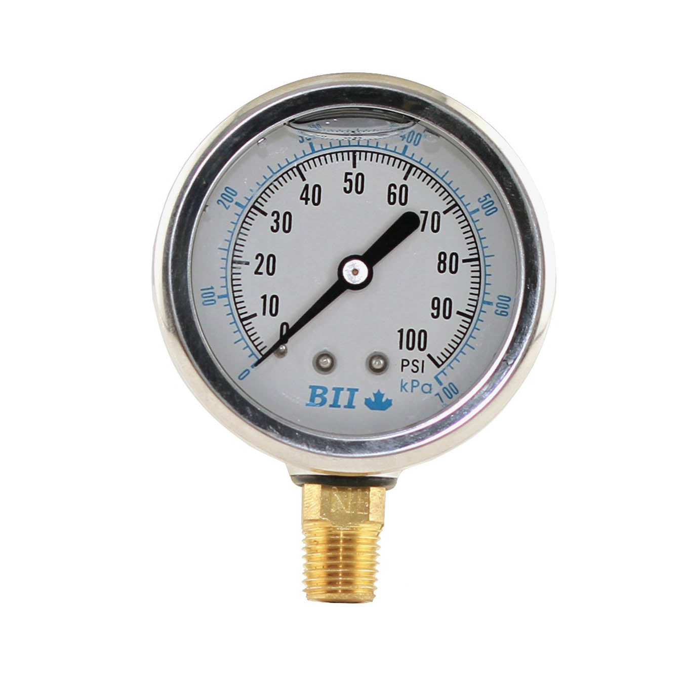 Boshart 2.5" Pressure Gauge Liquid 1/4x60