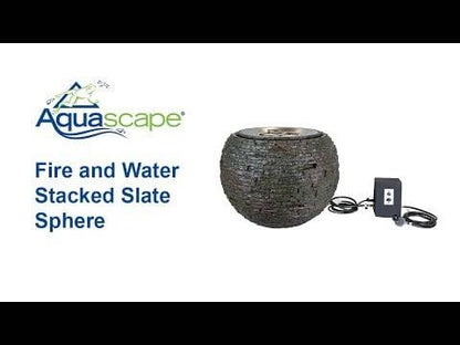 Aquascape Fire And Water Stacked Slate Sphere - Medium