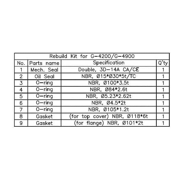 Matala G4200/G4900 Rebuild Kit - Ponds Online