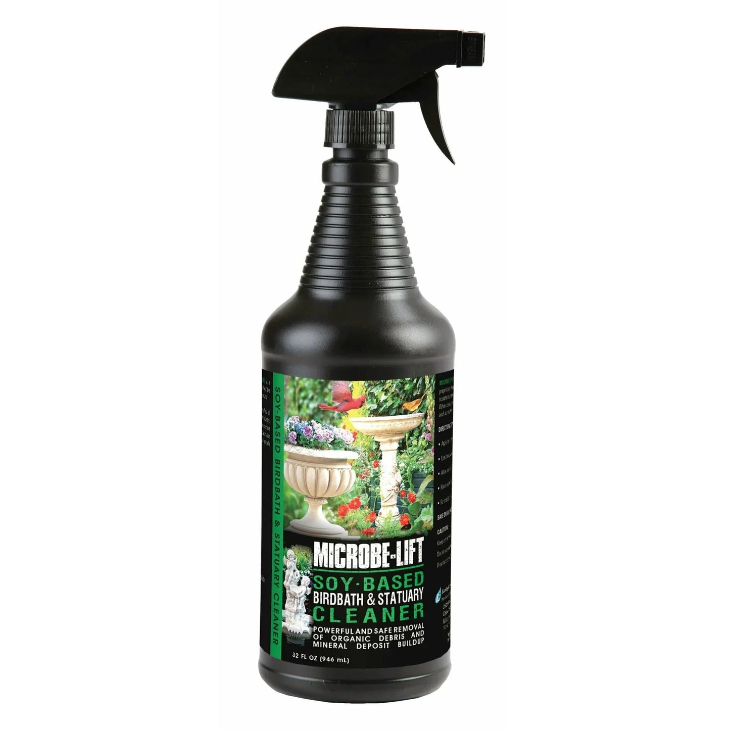 Microbe-Lift 32 oz. soy-based water treatment cleaner for statues, natural and effective for cleaning outdoor statues and surfaces.