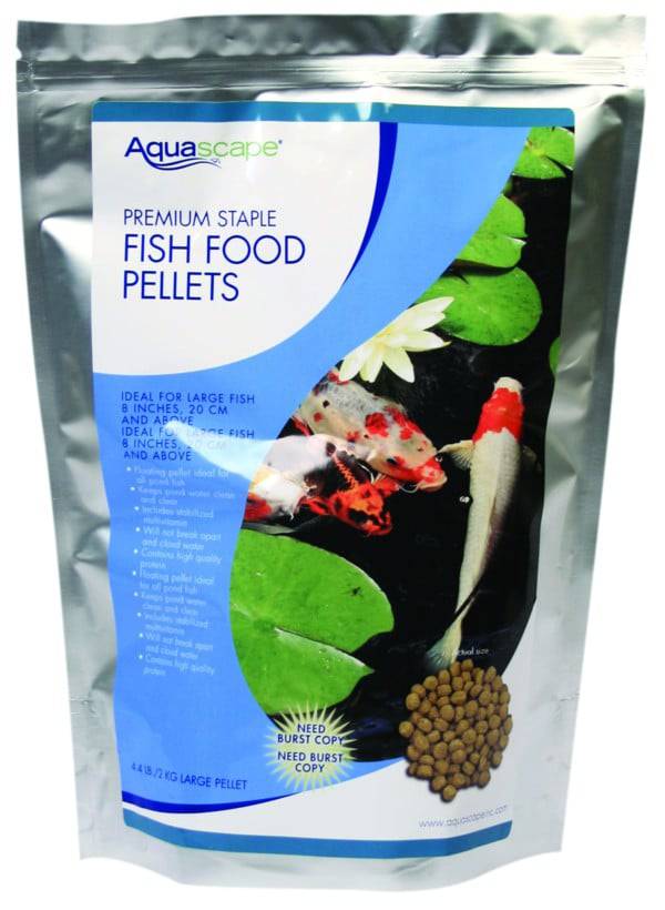 Aquascape Premium Staple Fish Food Pellets - Medium Pellets - (1) 1KG. BAG