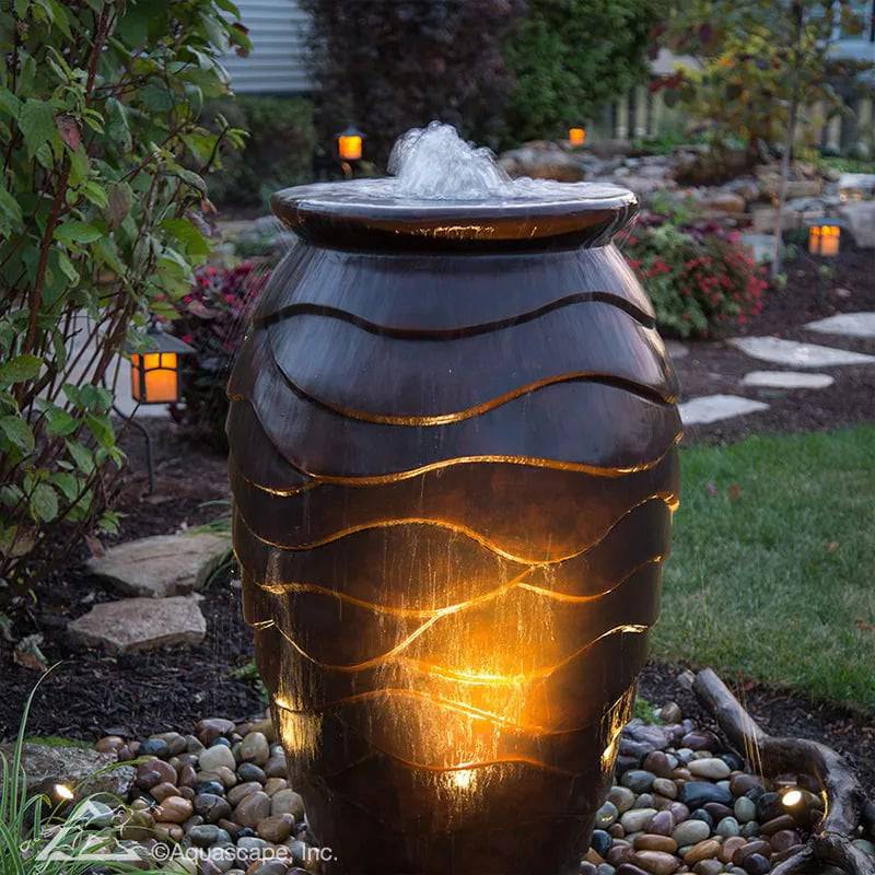 Aquascape Medium Scalloped Urn Landscape Fountain Kit - SHIPPING EXTRA - Ponds Online