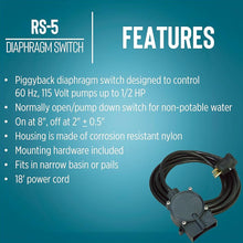 Little Giant RS 5 Diaphragm Switch - 18' Cord - Ponds Online