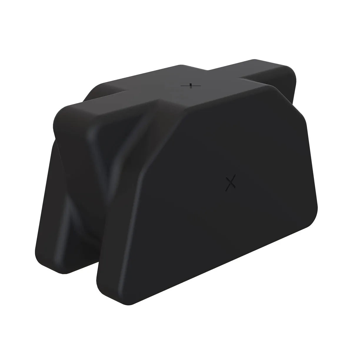 Aquascape Centipede Module End Cap V2 for pondless water features, showing the black plastic fitting with side opening and smooth finish.