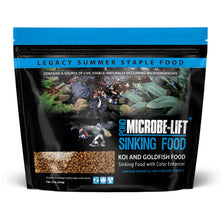 Microbe-Lift sinking fish food pellets in various sizes, showing large pellet front view for aquarium fish feeding.