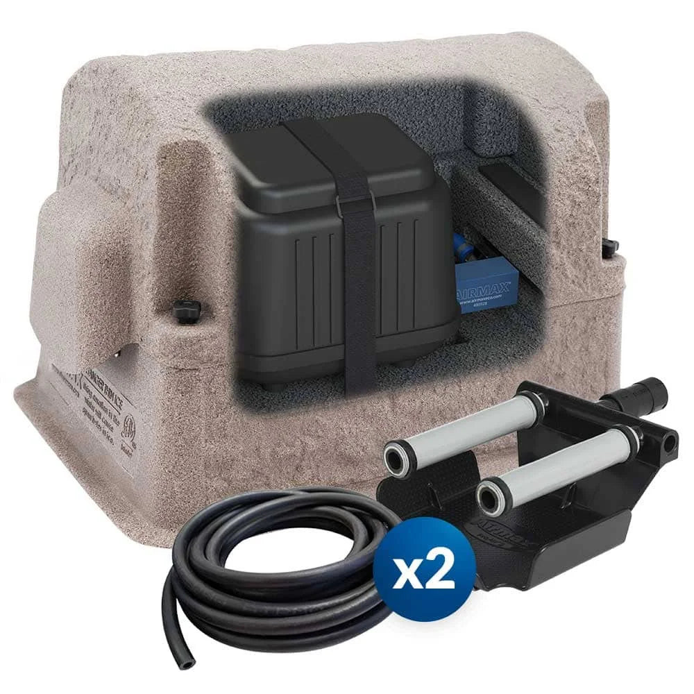 Airmax Airmax SW20 System pond aeration system with 115V 200-foot 3/8-inch Easyset airline and 2.5 CFM airflow.