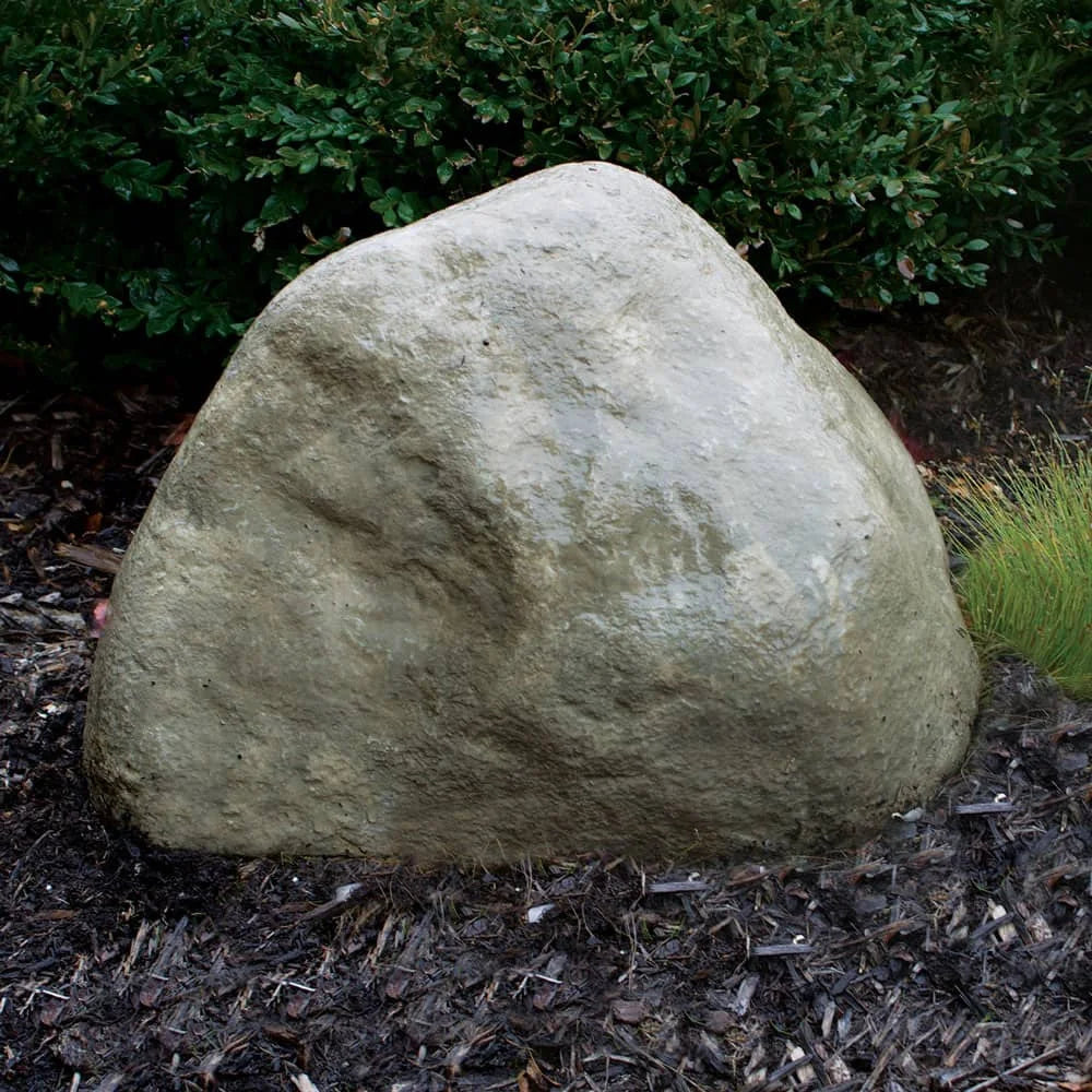 Airmax Truerock medium boulder rock in sandstone, decorative feature measuring 27x21x14 inches, natural textured surface