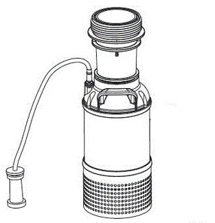 Airmax EcoSeries ES05 1/2hp pump motor with quick disconnect and discharge horn, 120V, replacement part for pool pumps.