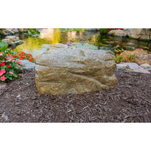 Aquascape Faux Rock Cover, decorative feature, 30 inches long and 18 inches wide, with realistic rock design for outdoor ponds.