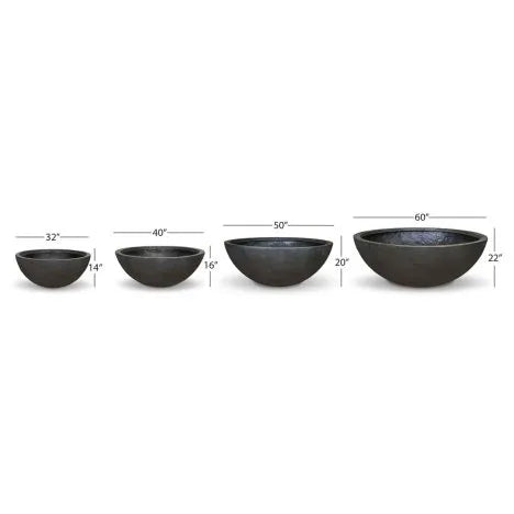 Aquascape green slate fountain bowl, 32-inch diameter, decorative water feature with natural stone appearance.