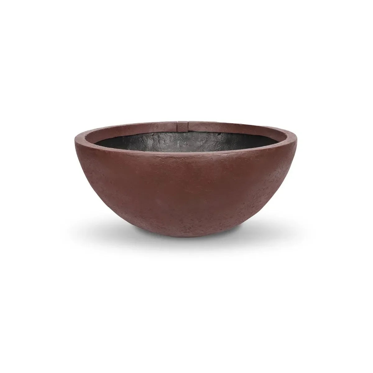 Decorative Aquascape Fountain Bowl in Merlot, 40-inch diameter, showcasing a vibrant, colorful water feature with a smooth, rounded design.
