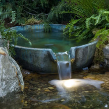 Decorative Aquascape Spillway Bowl 19-inch features a sleek, modern design for enhancing water features and garden ponds.