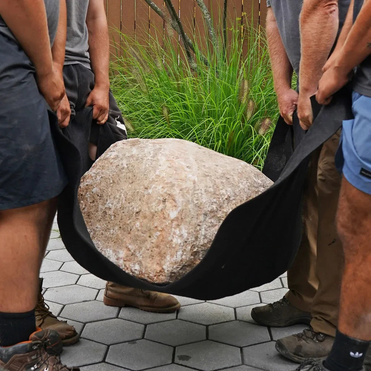 Aquascape Heavy-duty Rock Pad Sling for installation, 3' x 5' size, durable material, 10-pack for pond and water feature setup.