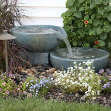 Aquascape Spillway Bowl 19-inch and Basin 20-inch pond kit with fountain, ideal for outdoor pond water features and decorative fountains.