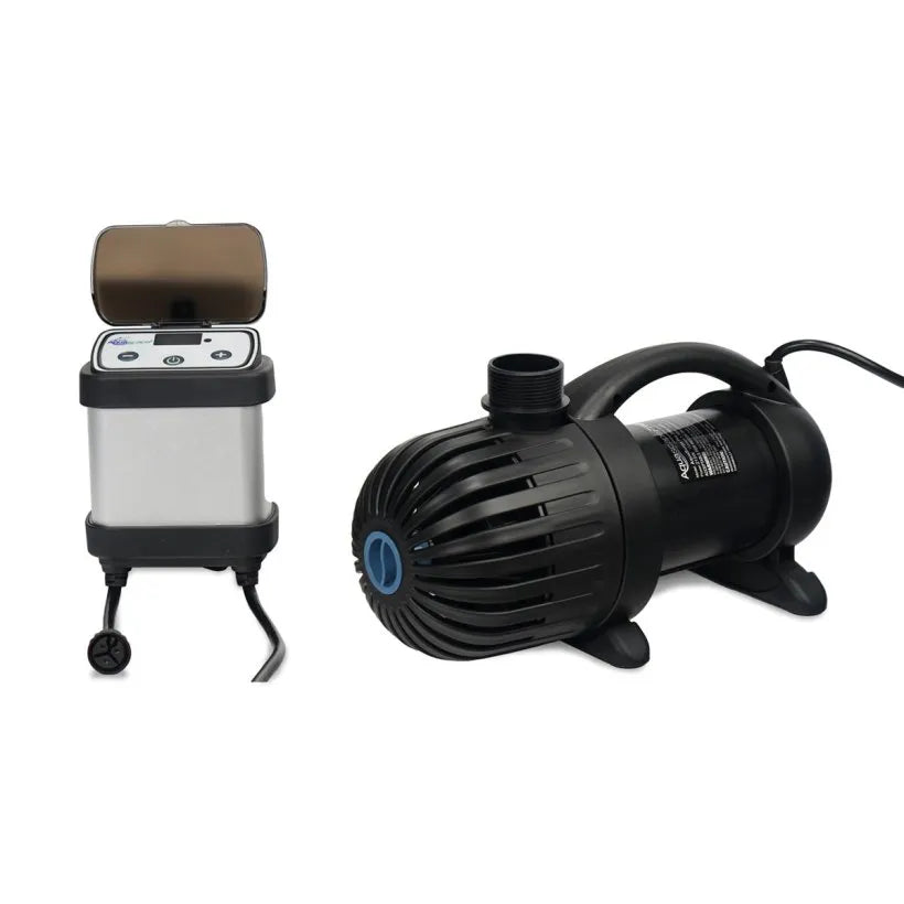 Aquascape AquaSurge PRO 4000-8000 pond waterfall pump with adjustable flow, suitable for pond waterfall and fountain applications.