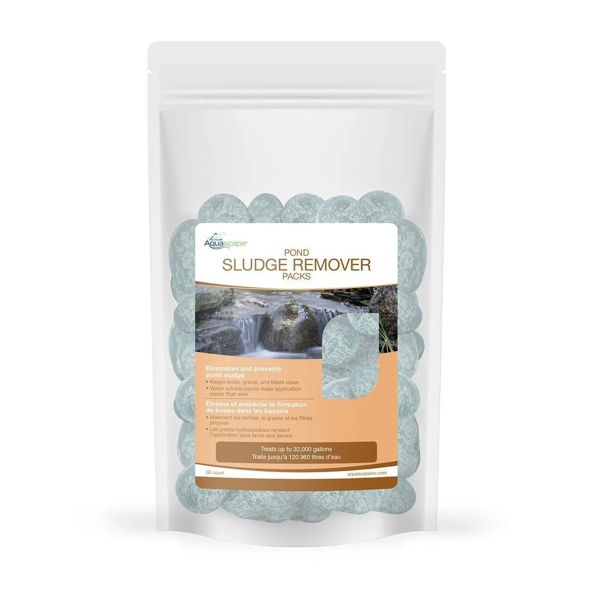 Aquascape Pond Sludge Remover Packs, 18-pack water treatment for pond sludge removal and pond maintenance.