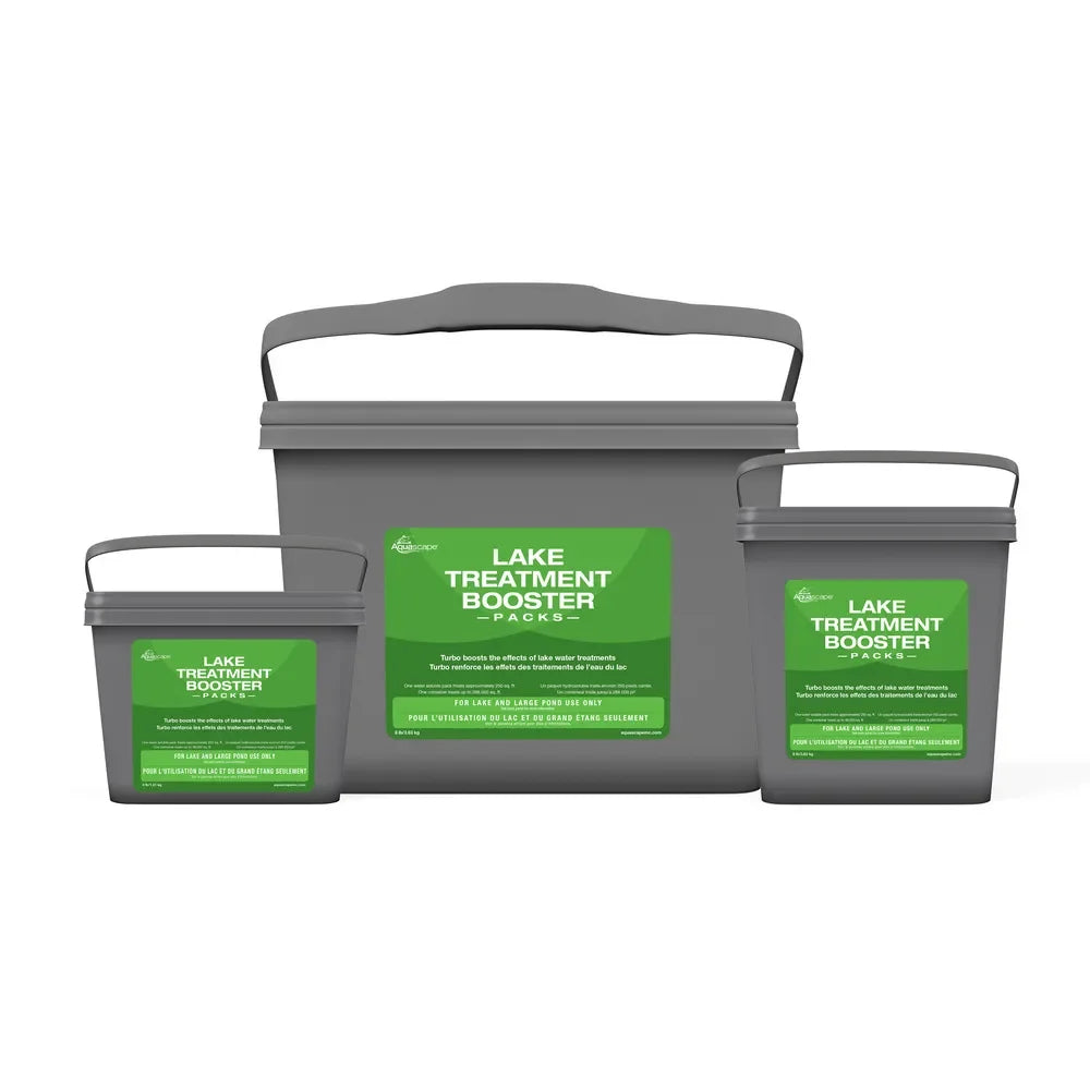 Aquascape Lake Treatment Booster Packs, 384 packs, 8 lb, water treatment product for pond and lake maintenance.