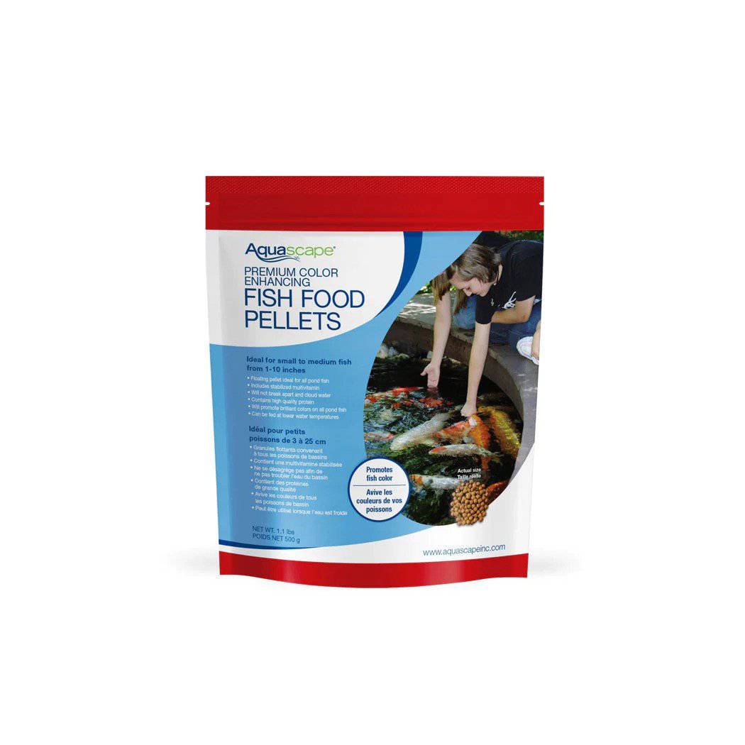 Aquascape Premium Color Enhancing Fish Food Pellets - Medium Pellets - (1) 1 kg Bags