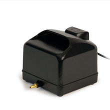 Atlantic Water Gardens Typhoon Air Pump for pond aeration, showing the 60 Lpm model with compact design and air outlet fittings.