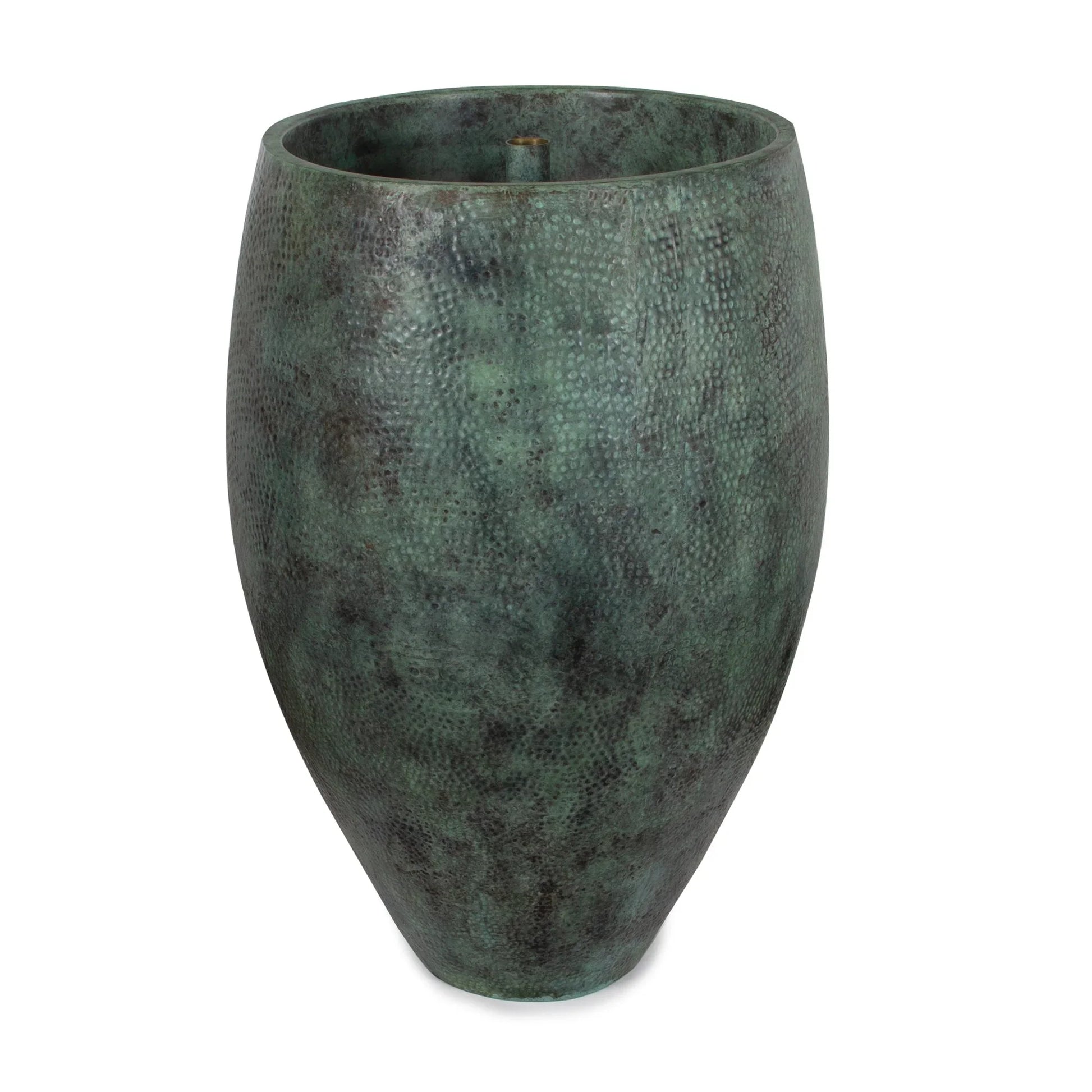 Decorative Atlantic Water Gardens 40-inch Aura Vase for water features, showcasing a sleek, modern design in a garden setting.
