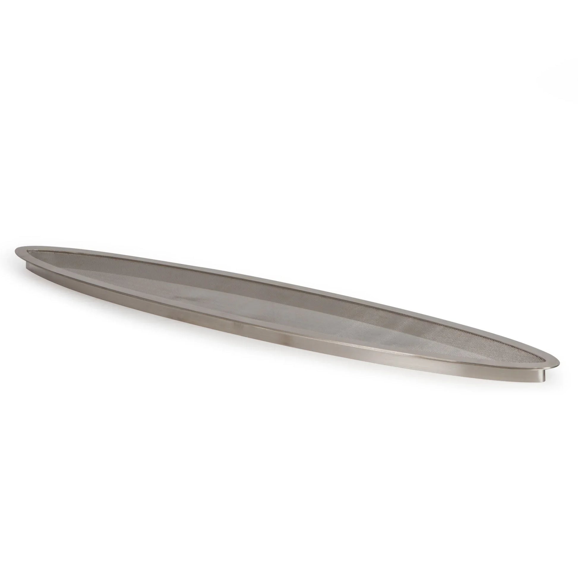 Atlantic Water Gardens stainless steel splash ring for 36-inch spillway, decorative feature with a shiny, reflective finish.