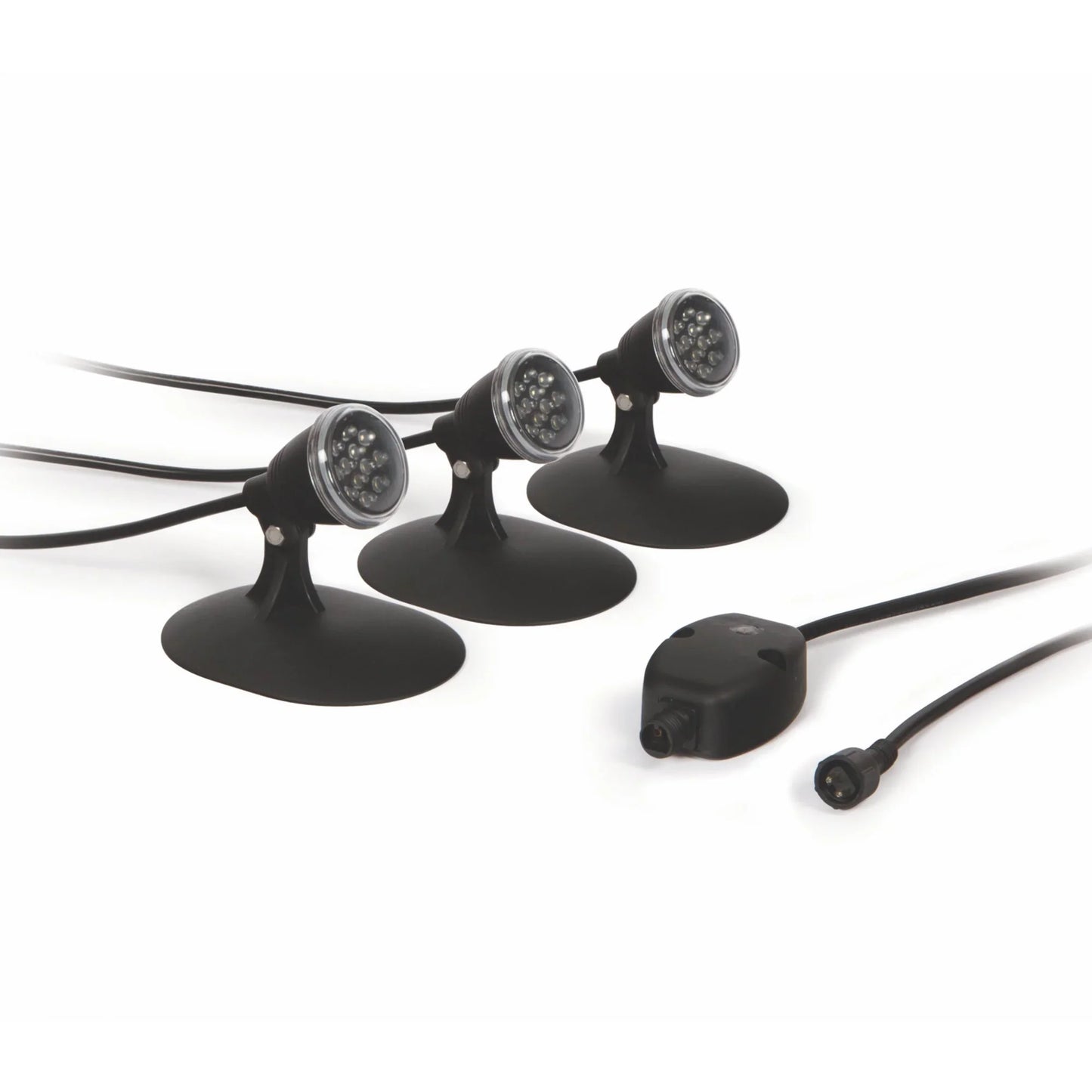 Atlantic Water Gardens 3-pack 1-watt warm white LED pond lights for pond lighting and landscape illumination.