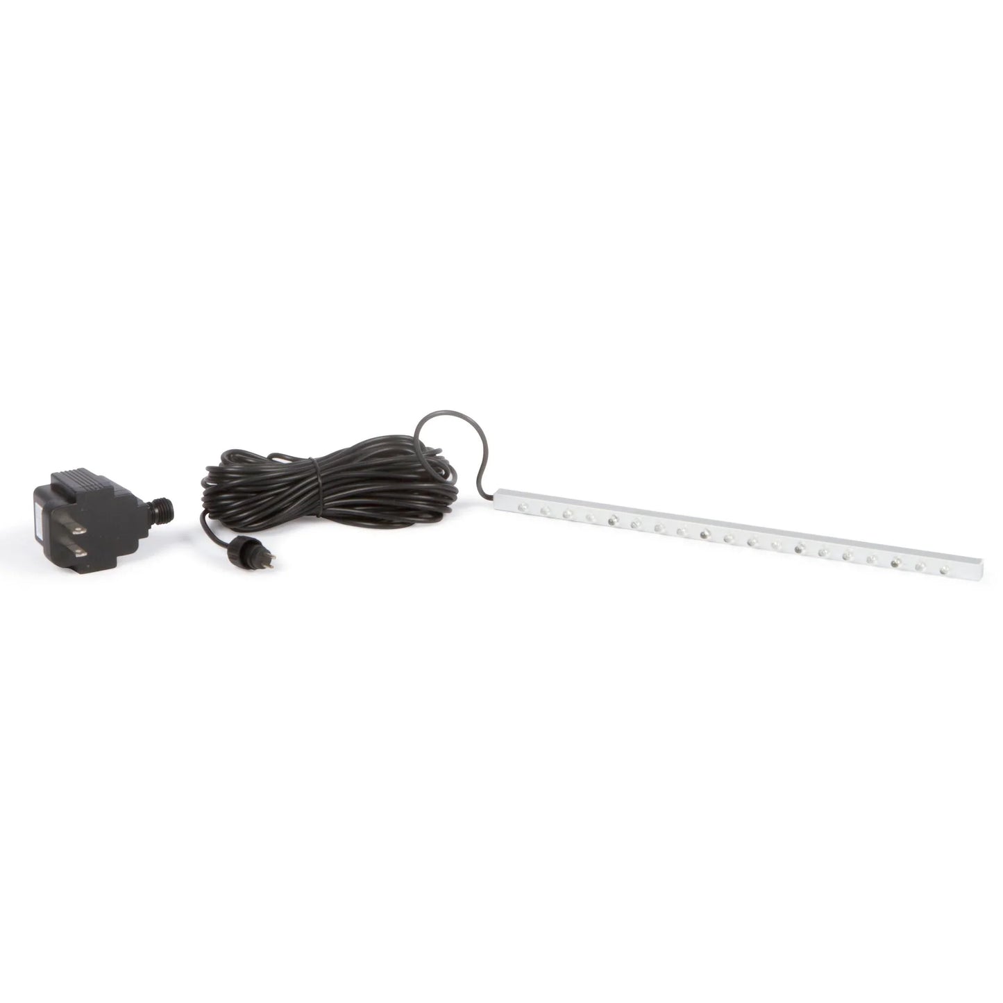 Atlantic Water Gardens Sol White pond lighting bulb and 12-inch transformer for underwater illumination in water gardens.