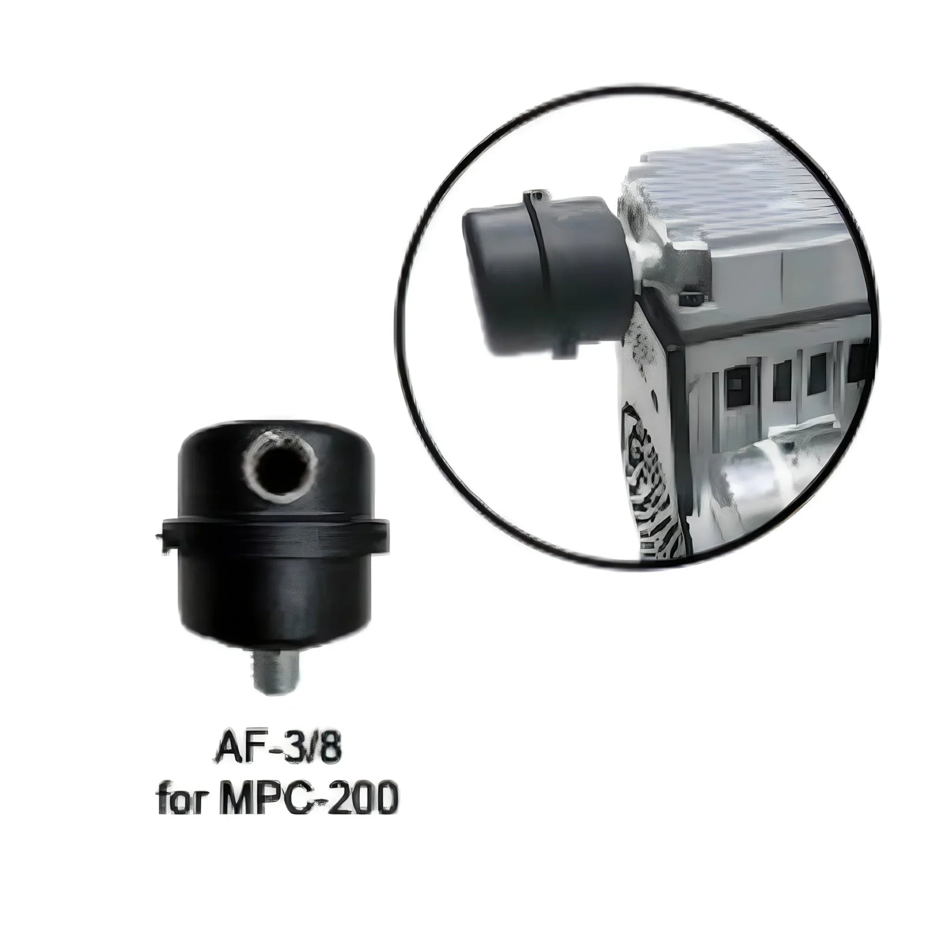 Matala air filter for 3/4hp lake aeration pump with 3/8" Mpt connection, designed for efficient water aeration systems.