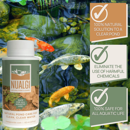 Nualgi Ponds 125ml bottle for pond algae control and water clarity enhancement