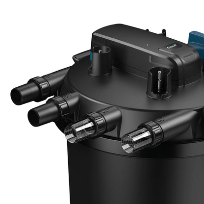 Oase FiltoClear 15500 pressure filter with 84W power, designed for efficient pond filtration, showing the filter unit and components.