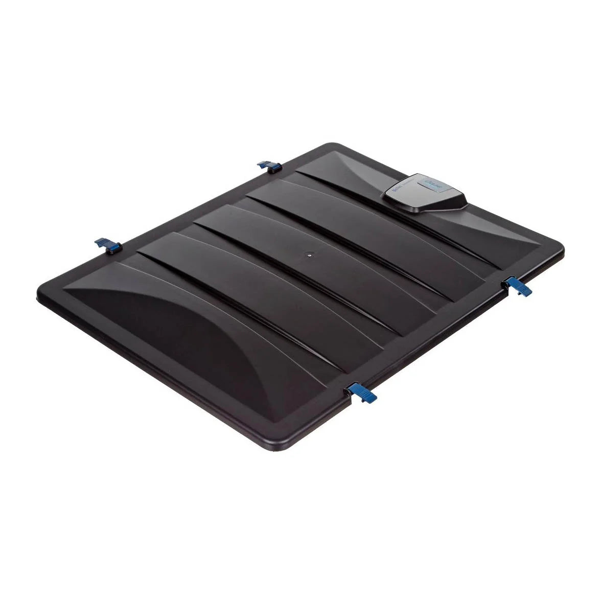 Oase Biotec Screenmatic 18k/24k filter cover with badge and clips, replacement part for aquarium filtration system.