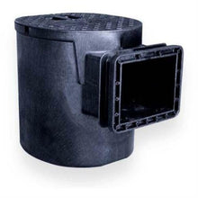 Savio compact skimmer filter base unit without faceplate, designed for efficient pool skimming and debris removal.