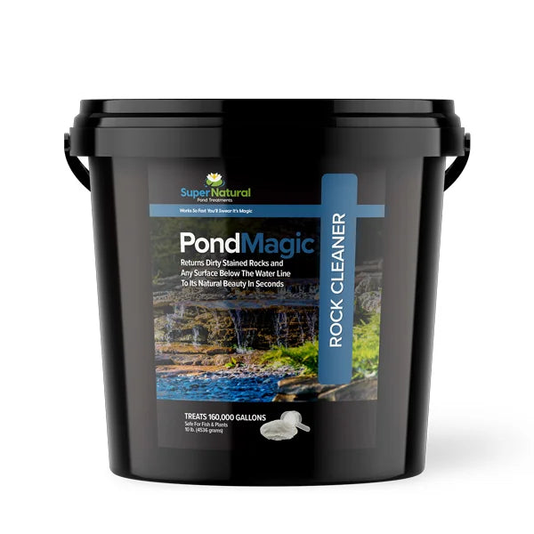Supernatural Pondmagic 10 lb water treatment bag for pond algae control and water clarity in aquatic environments.