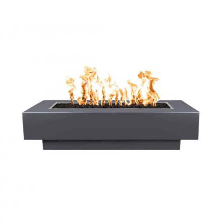 The Outdoor Plus Coronado 72" Fire Pit - Powder Coated - Match Lit - Black Powder Coat - Natural Gas/ Fire Pan / Burner / Brass Valve With Chrome Cover / Key / (2) Â½â€ Stainless Steel Whistle Free Hoses / Natural Gas Orifice / Lava Rock
