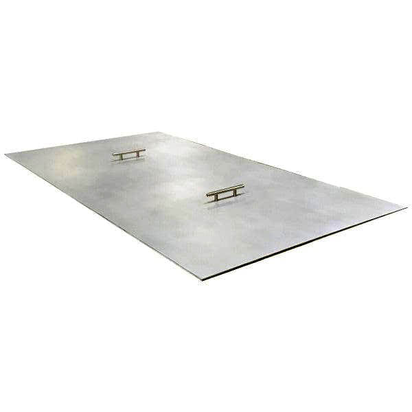 Warming Trends 24" - 29.9" x 18" - 23.9" Rectangular Range Brushed Alumium Fire Pit Cover + Handle(s)
