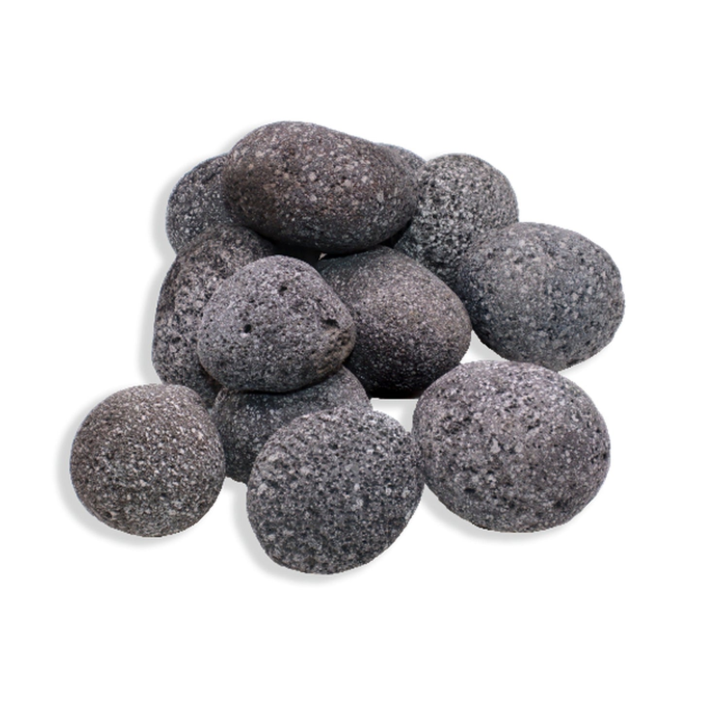 Warming Trends Rolled Lava Rock: 50 Lb of 1â€ - 2â€ Gray/black Stones