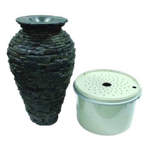 Aquascape Small Stacked Slate Urn Fountain Kit 