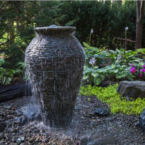 Aquascape Large Stacked Slate Urn Fountain