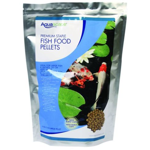 Aquascape Premium Staple Fish Food Pellets - Large Pellets - (1) 2 kg Bag