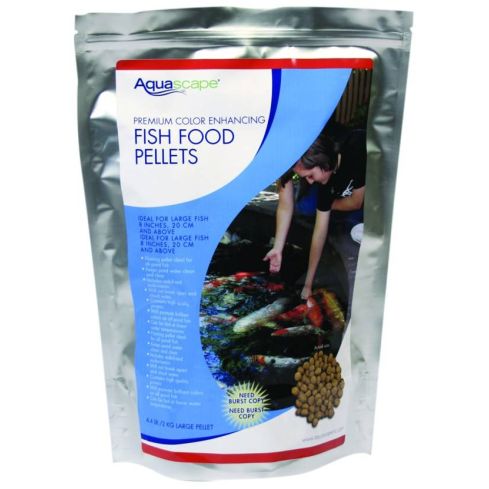 Aquascape Premium Color Enhancing Fish Food Pellets - Large Pellets - (1) 2 kg Bag